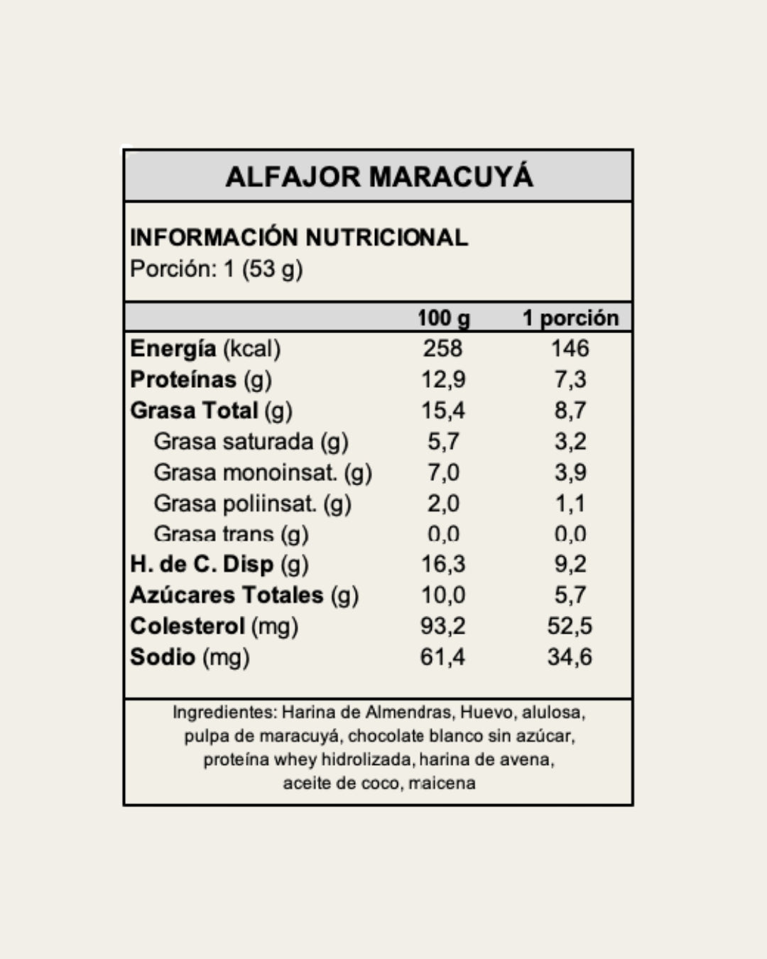 Box Alfajor Maracuyá Grande