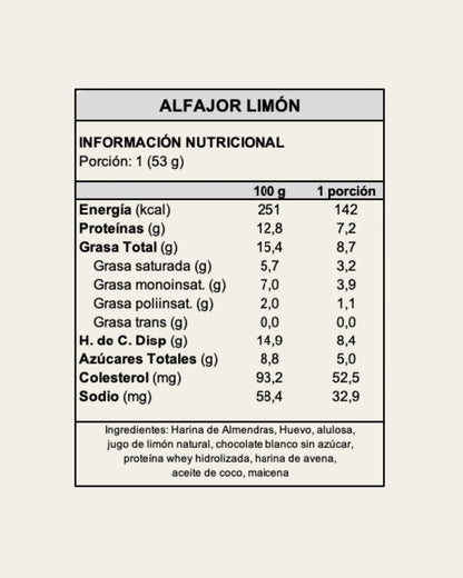 Box Alfajor Limón Pequeña
