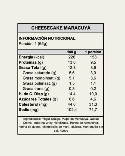 Box Cheesecake Maracuyá